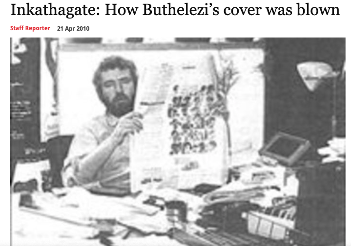 Mail & Guardian article, 9 June 1995, “How Buthelezi’s cover was blown”.