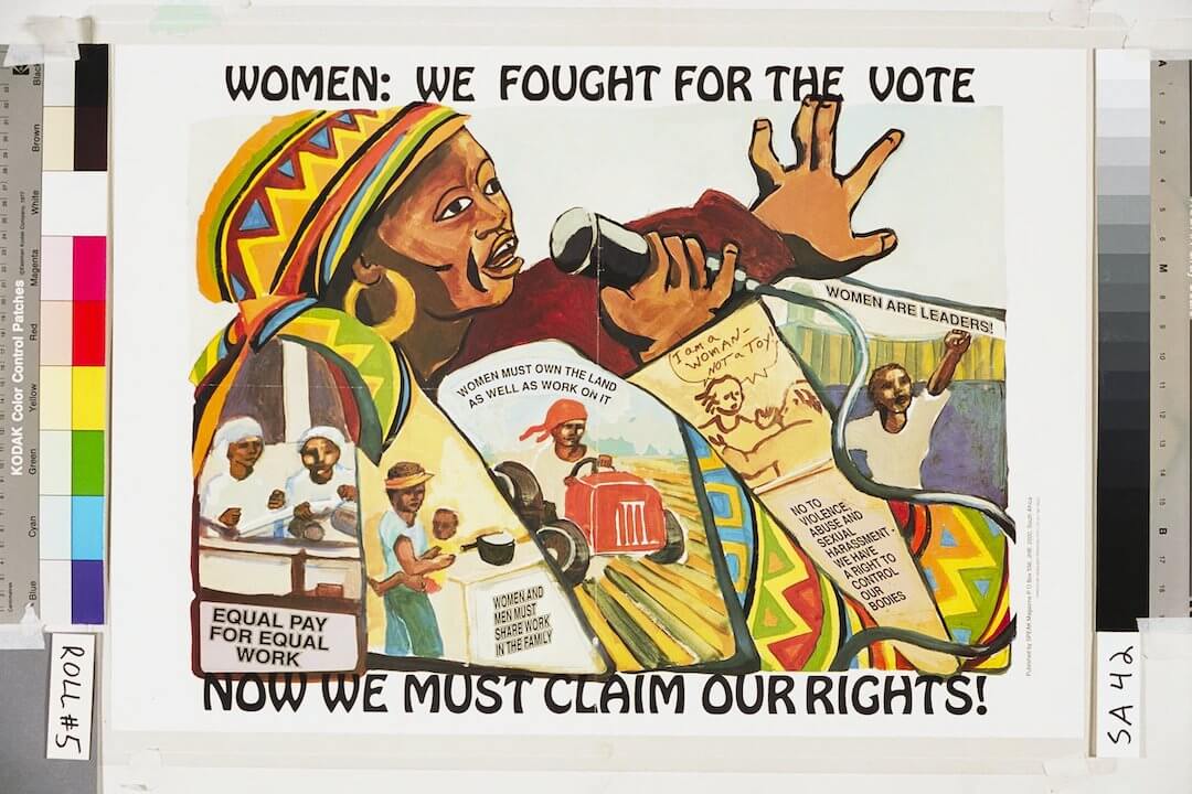 “Women: We fought for the vote, now we must claim our rights!”