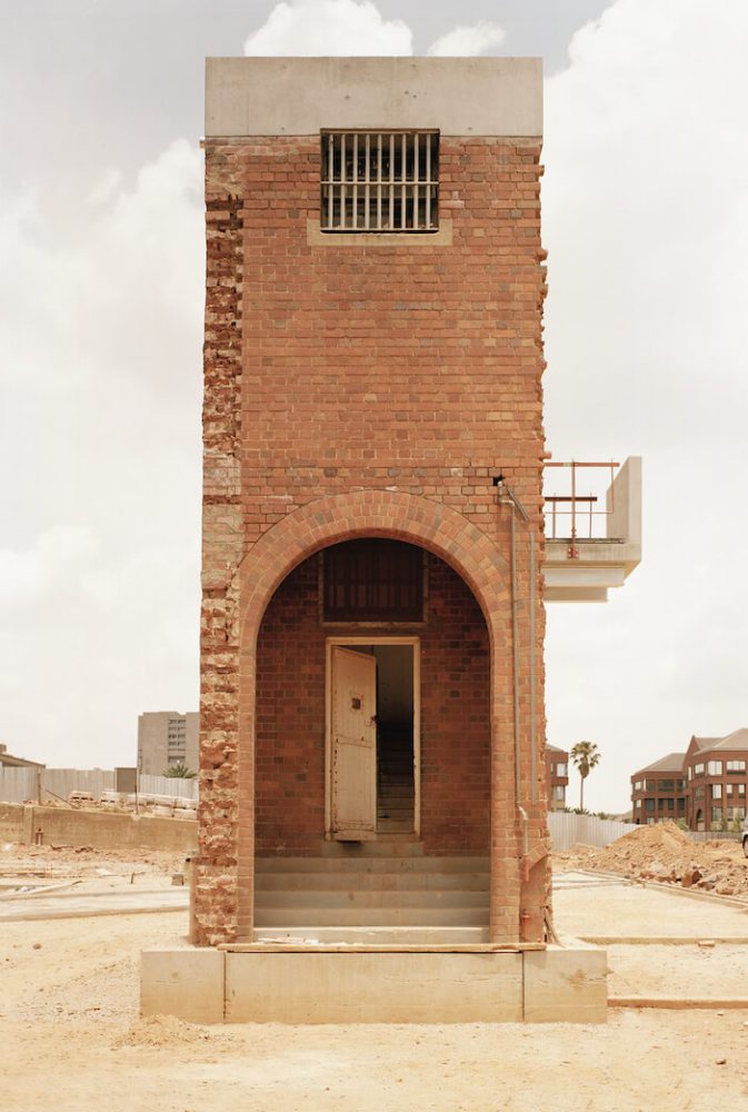The remaining stairwells of the Awaiting Trial Block on Constitution Square.