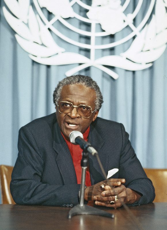 Bishop Desmond Tutu, 1985. UN Photo/Milton Grant