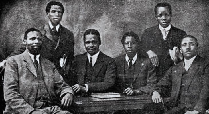 The members of the SANNC deputation that left for Britain to plead for the recognition of rights for black people by the Union after the end of World War I,  included Thomas Levi Mvabaza, Richard Victor Selope Thema, Rev. Henry Ngcayiya, Sol Plaatje and Josiah Tshangana Gumede - all founding members of the ANC.