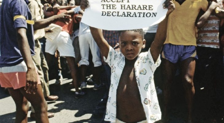 A call by the people for FW de Klerk to accept the Harare Declaration.