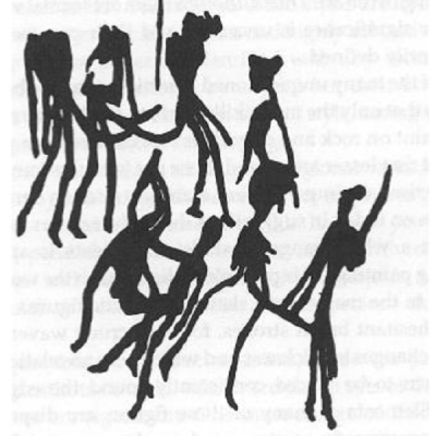 This San Bushmen painting dating back from at least two thousand years ago, appears to depict three males engaged in intercrural (between the legs) intercourse.