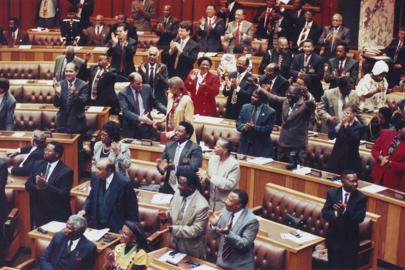 The newly democratic Parliament, 1996.